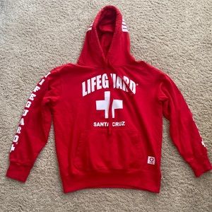Red Santa Cruz Lifeguard Hoodie Women’s Small